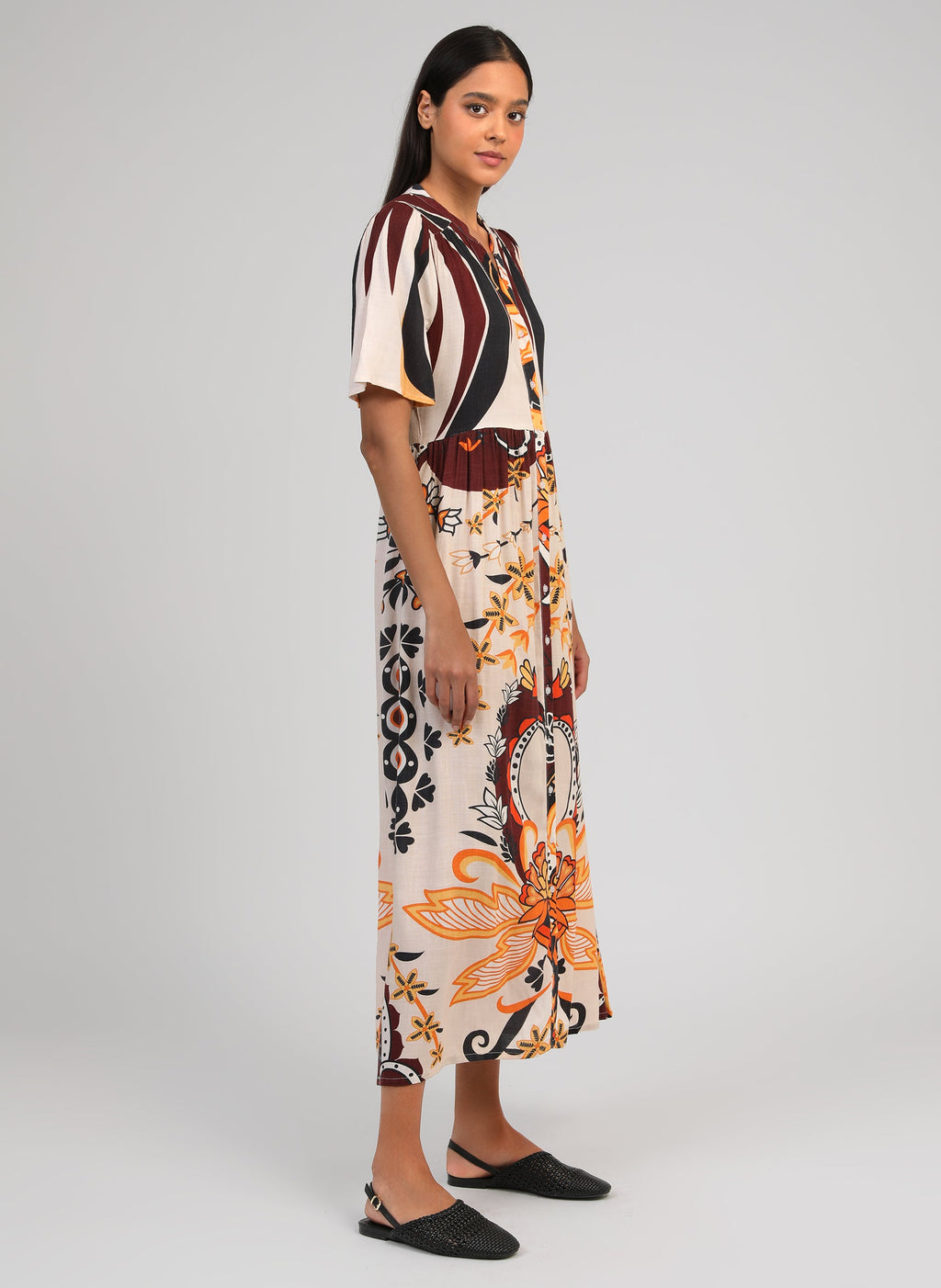 Robe Longue Obemia Clever Ecru