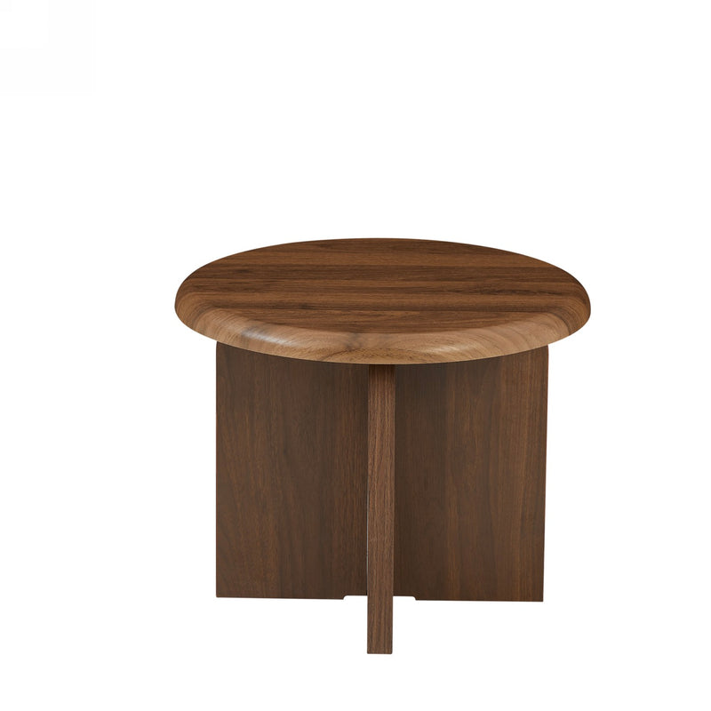Table Basse Ronde - Ocana - Effet Noyer