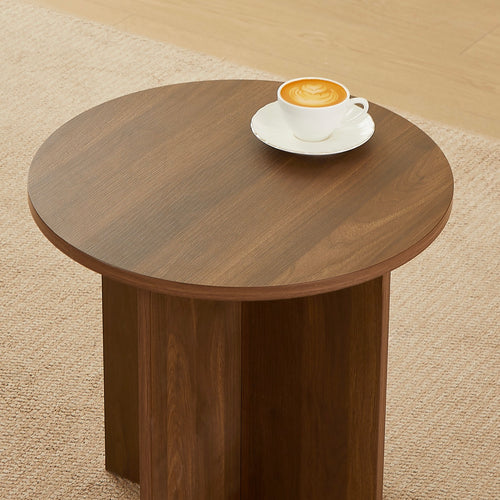 Table Basse Ronde - Ocana - Effet Noyer