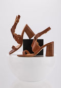 Sandalias Octavie-Cuir Lezard Cognac