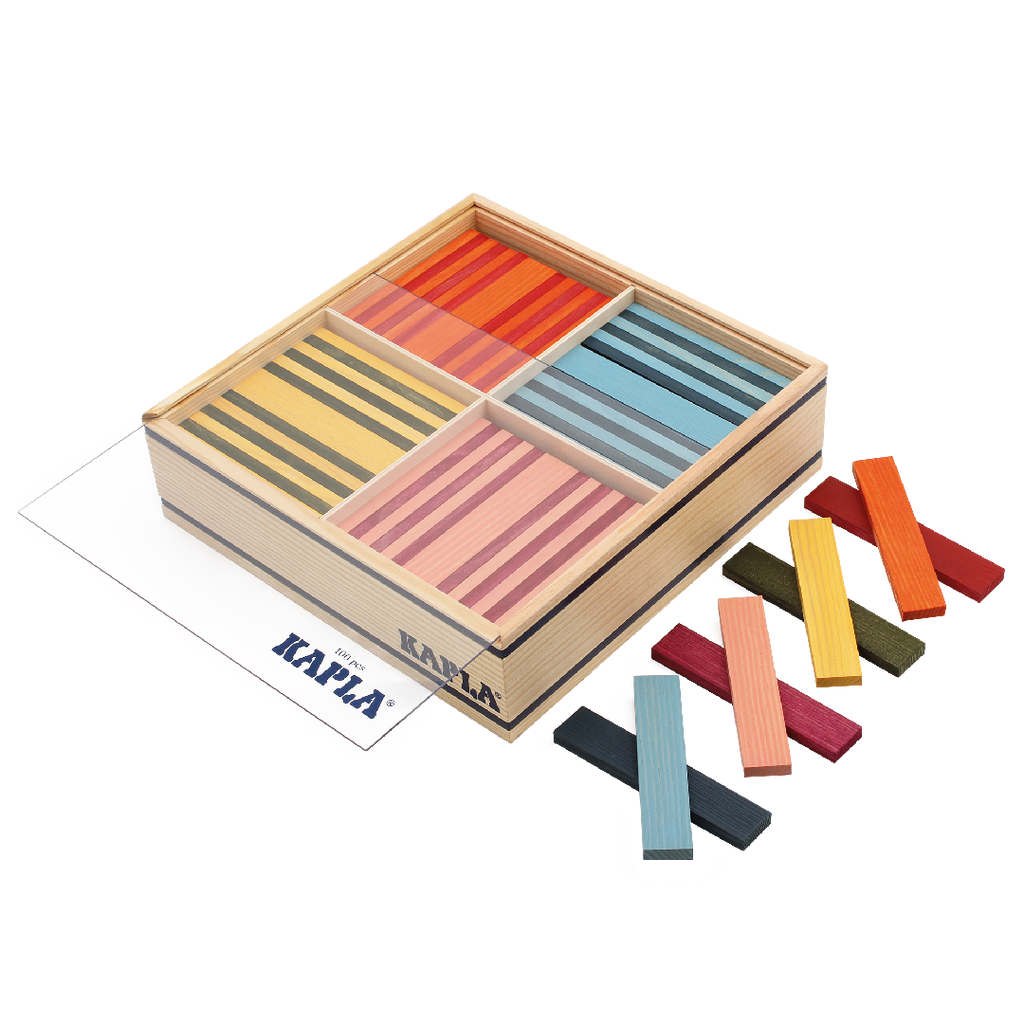 Kapla - Confezione Octocolor - Rosso, Arancione, Giallo, Verde, Celeste, Blu Scuro, Rosa, Viola