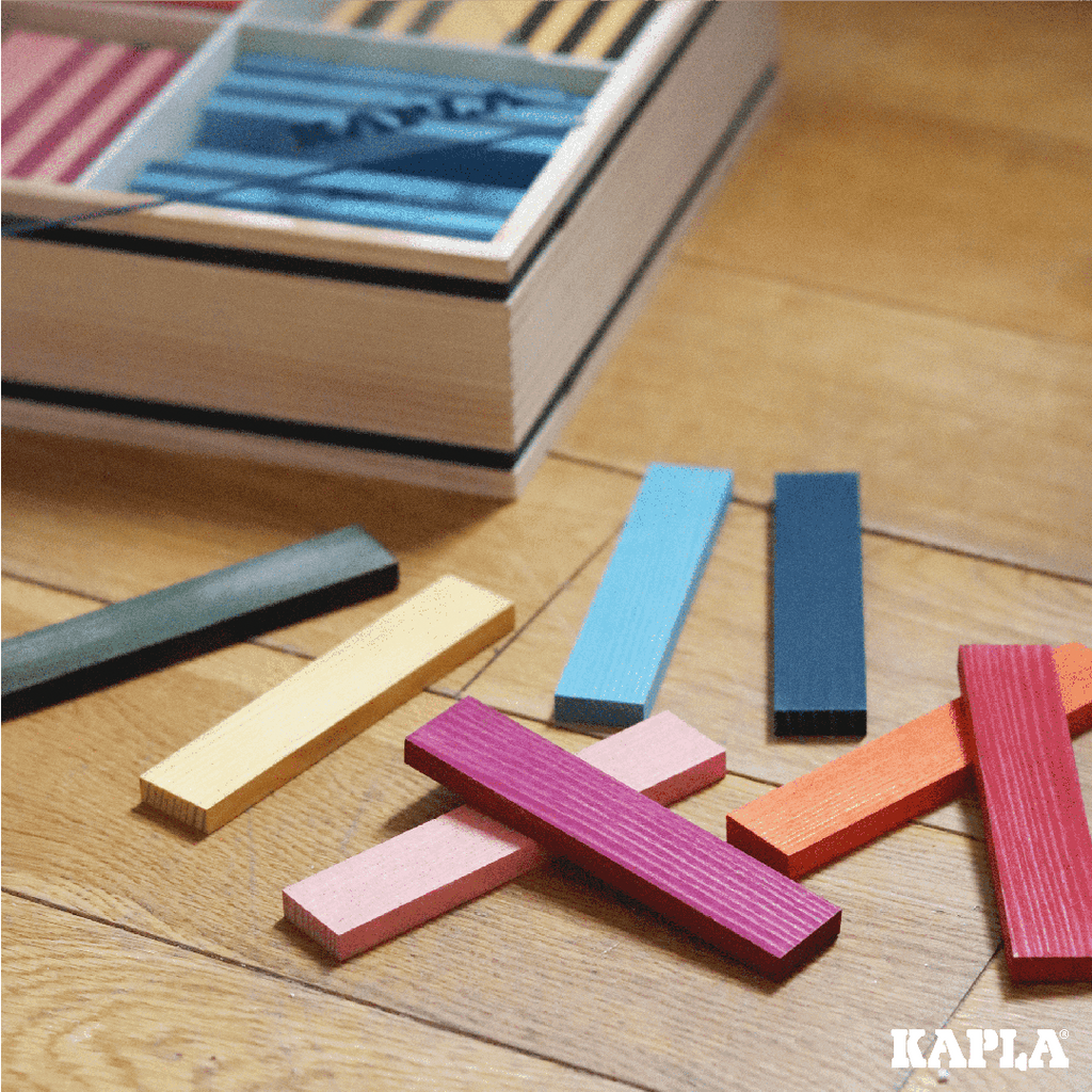 Kapla - Confezione Octocolor - Rosso, Arancione, Giallo, Verde, Celeste, Blu Scuro, Rosa, Viola