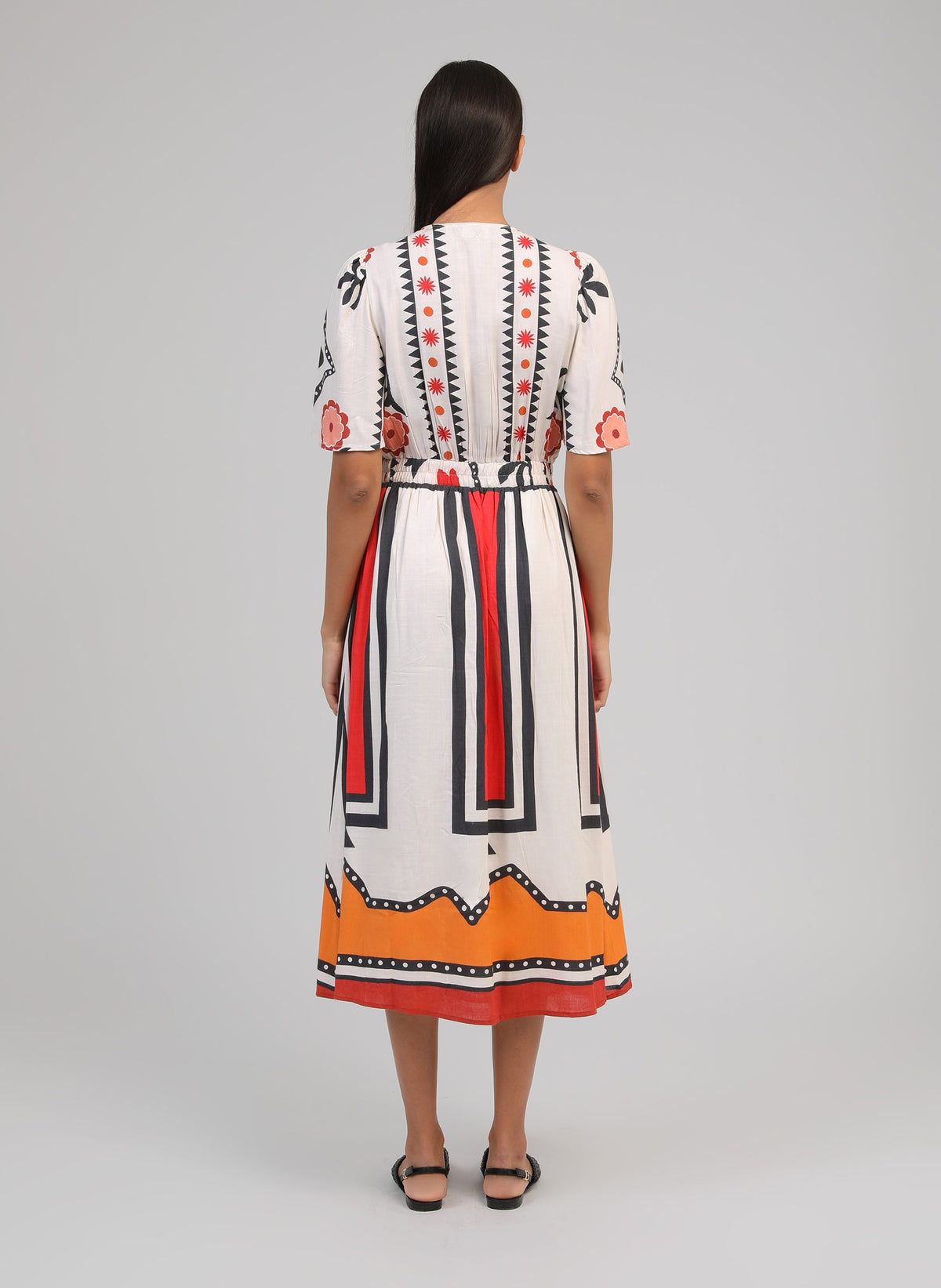 Robe Midi Odemaria Sage Ecru