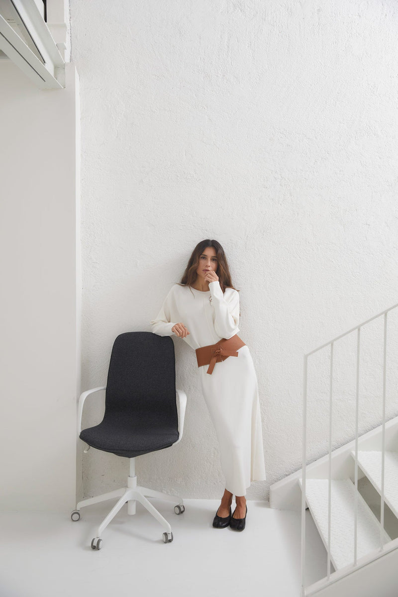 Robe Lucia Maille Écru