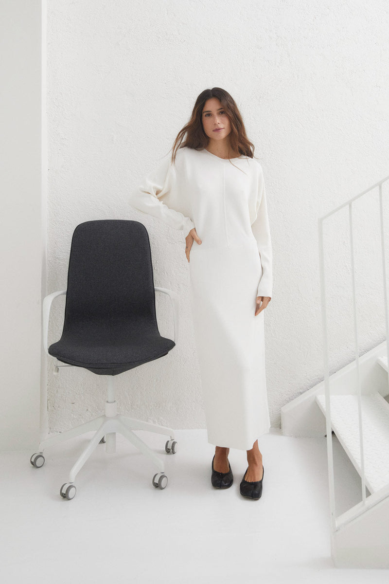 Robe Lucia Maille Écru