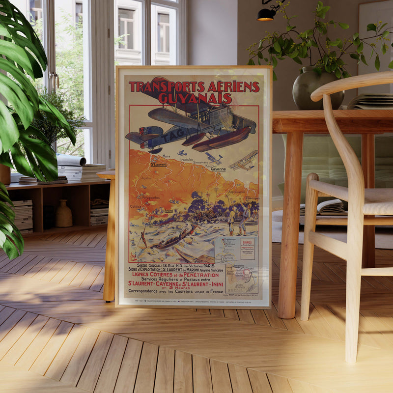 Affiche d'agence Transports Aériens Guyanais-oneart.fr