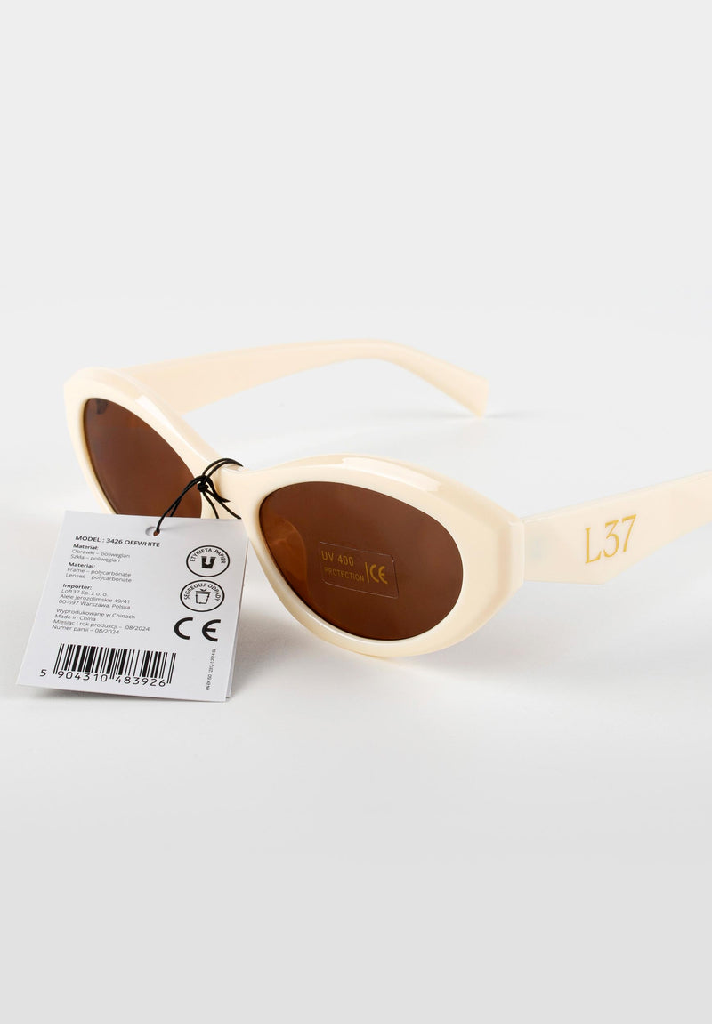 Lunettes Alfa - Blanc Cassé
