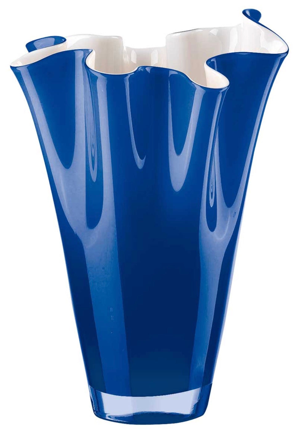 Wave - Vase - H30 Cm - Opale/Bleu