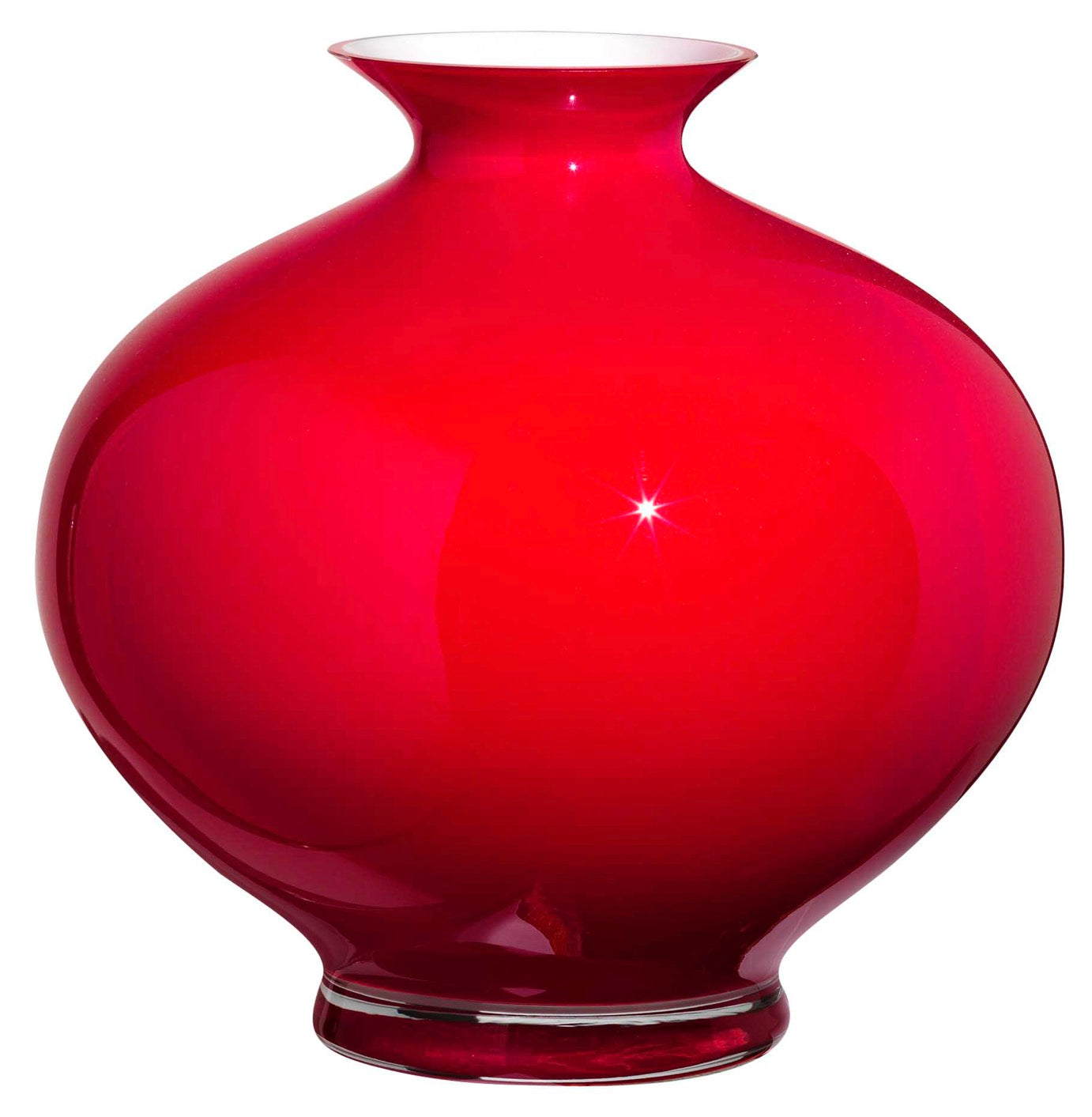 Aurora - Vase - H30 Cm - Opale/Rouge