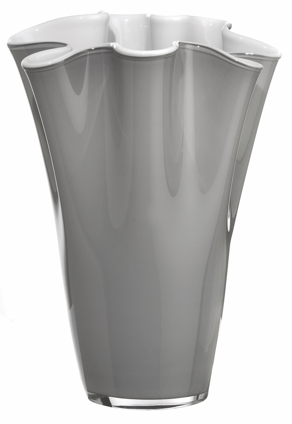 Wave - Vase - H30 Cm - Opale/Gris