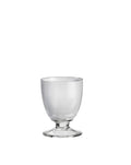 Trame - Lot De 6 Verres À Eau À Pied Bas - H11,5 Cm - Blanc Lait