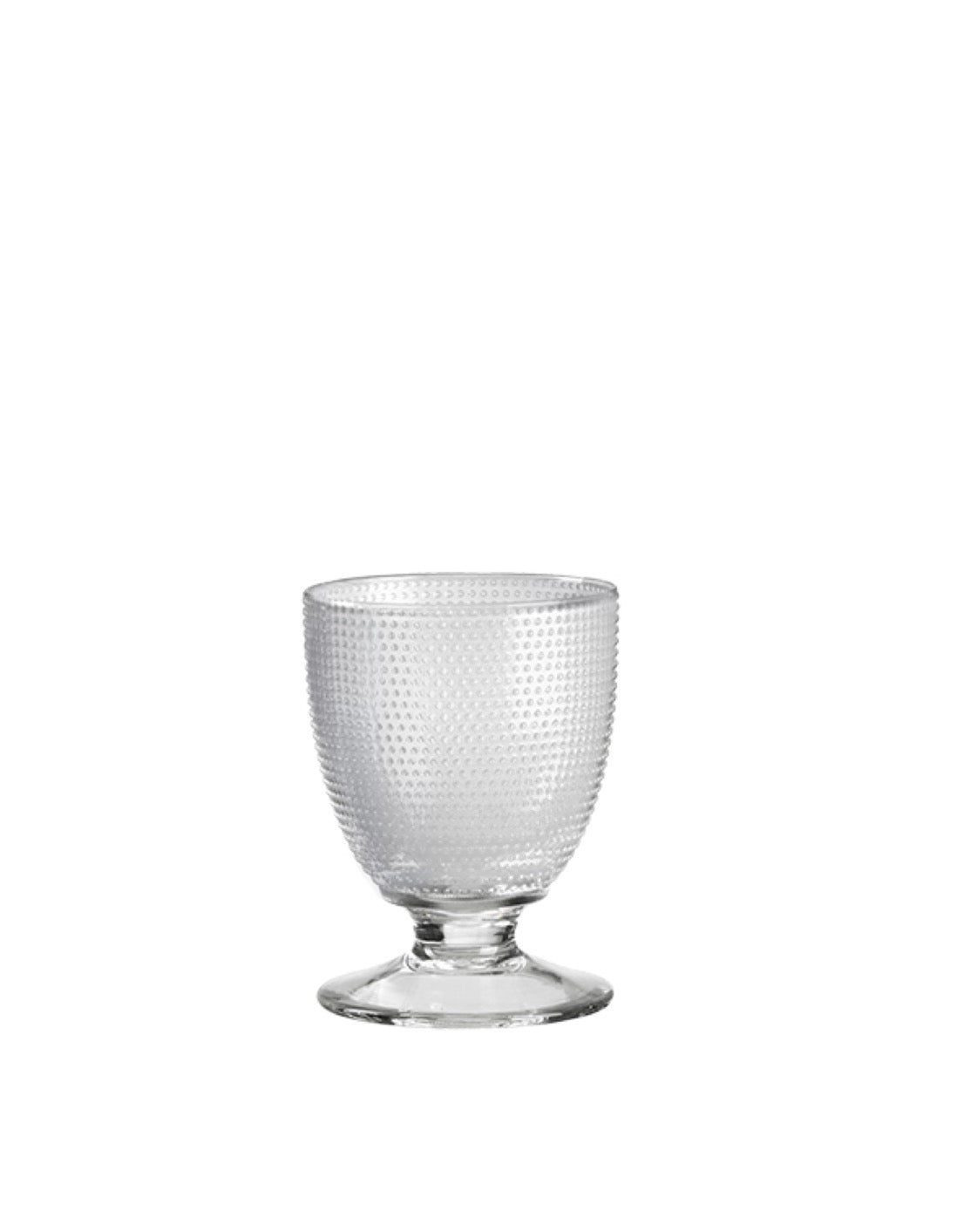 Trame - Lot De 6 Verres À Eau À Pied Bas - H11,5 Cm - Blanc Lait