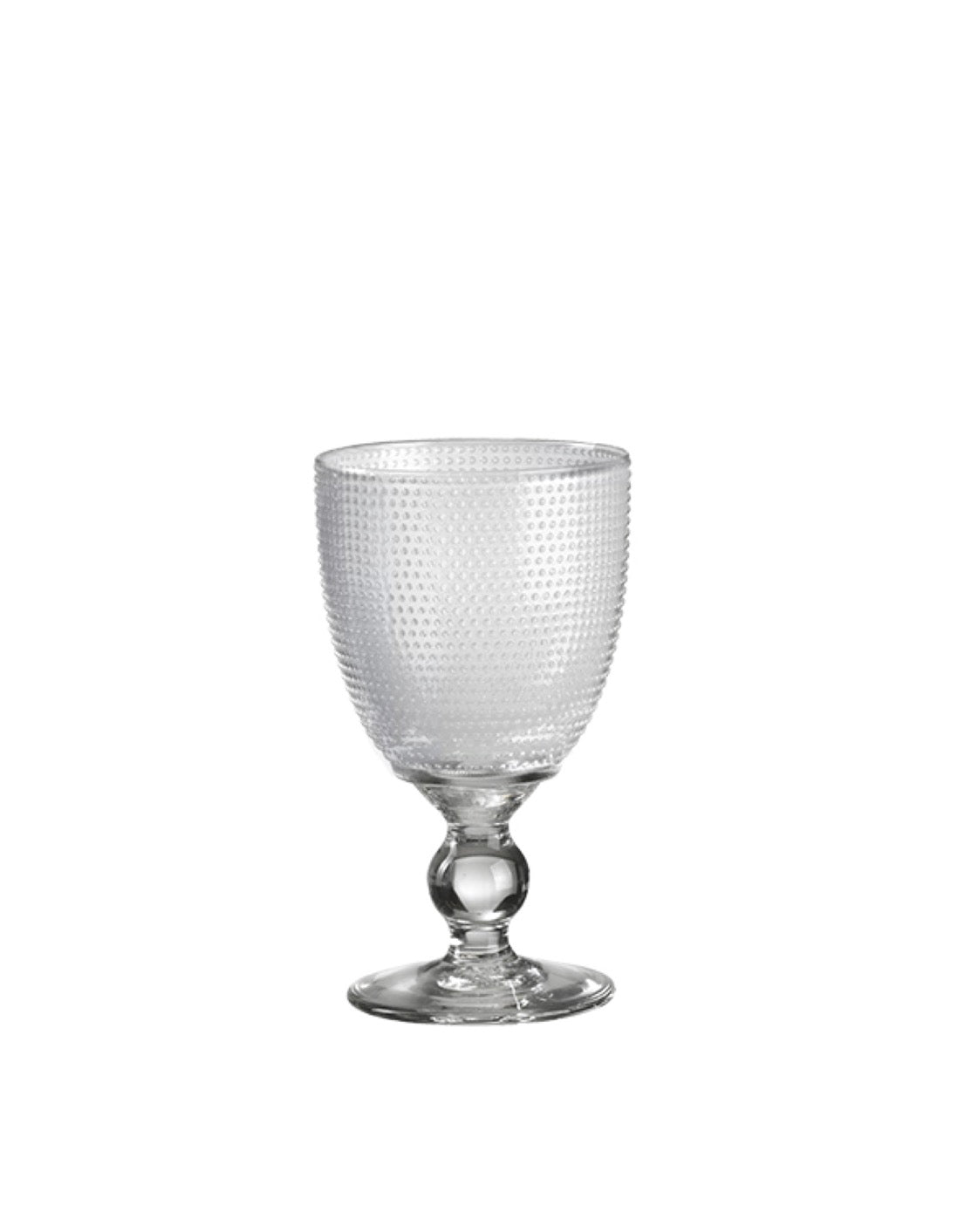 Trame - Lot De 6 Verres À Vin - H15 Cm - Blanc Lait