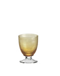 Trame - Lot De 6 Verres À Eau À Pied Bas - H11,5 Cm - Ambre