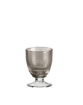 Trame - Lot De 6 Verres À Eau À Pied Bas - H11,5 Cm - Gris