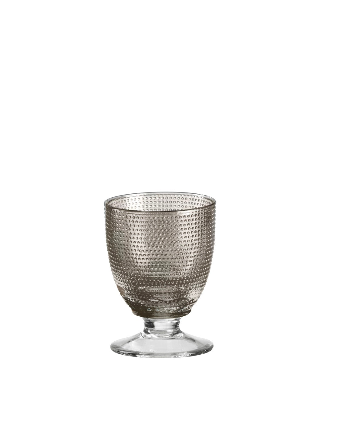 Trame - Lot De 6 Verres À Eau À Pied Bas - H11,5 Cm - Gris