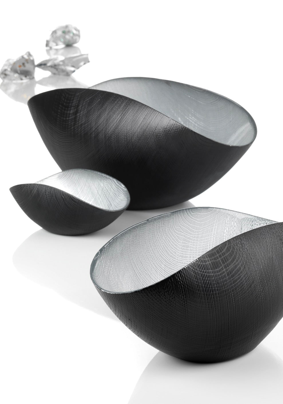 Burano - Coupe - 28x14 Cm - Noir Mat/Argent
