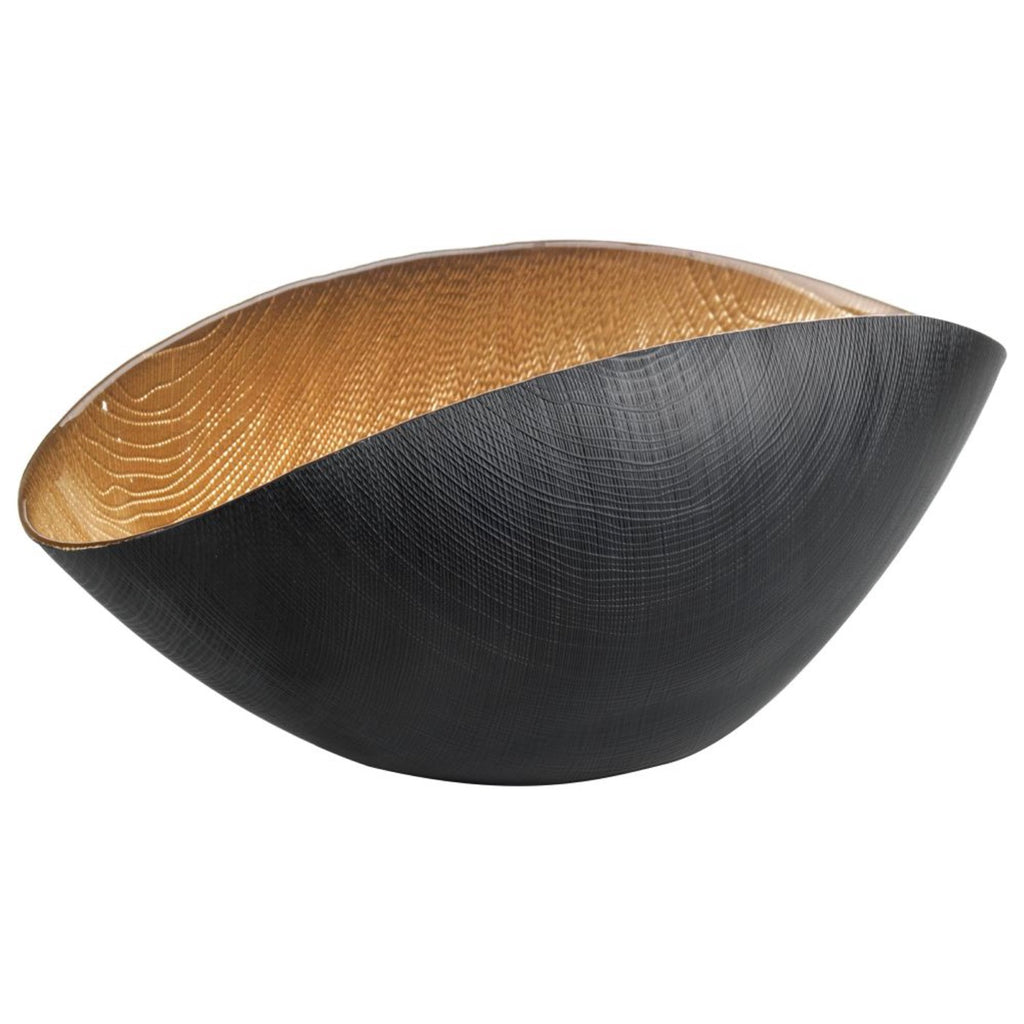 Burano - Centre De Table - 38x11 Cm - Noir Mat/Or