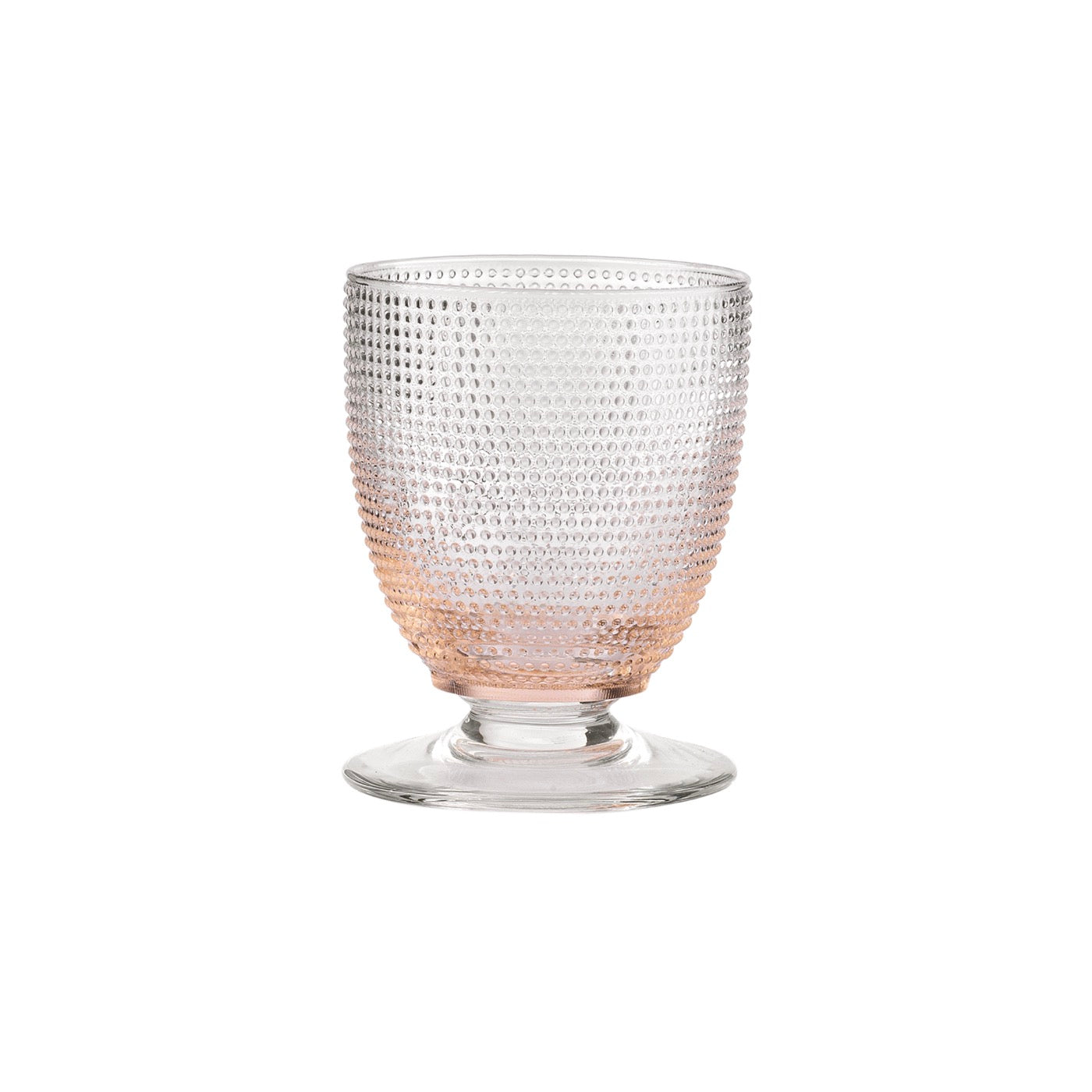 Trame - Lot De 6 Verres À Eau À Pied Bas - H11,5 Cm - Rose