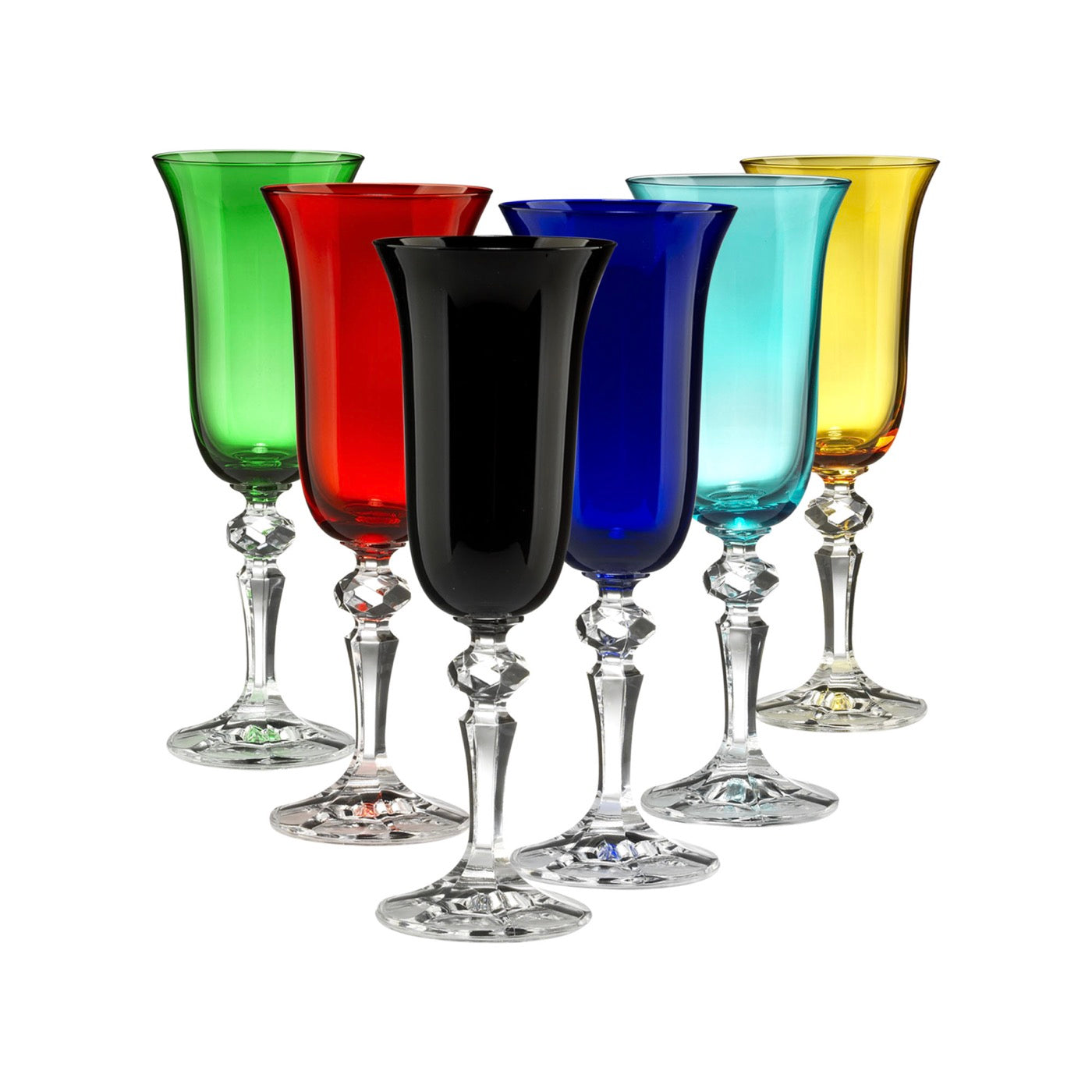 Zaccaria - Lot De 6 Flûtes - H20,8 Cm - Coloris Assortis
