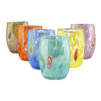 Bombetta - Lot De 6 Verres - H10 Cm - Décors Assortis