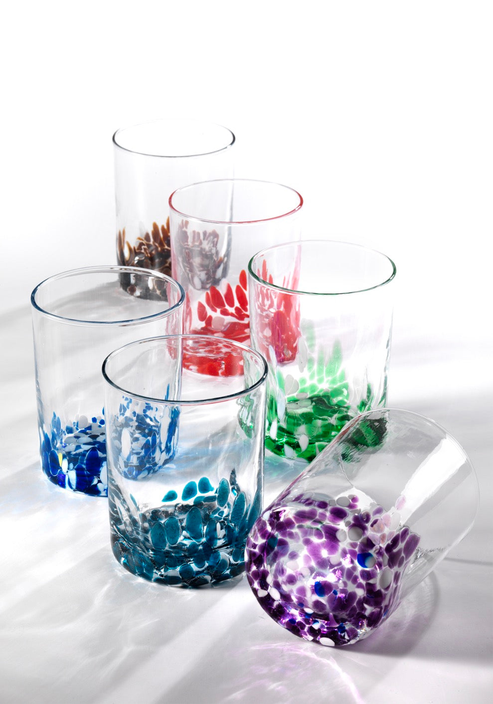 Venise - Lot De 6 Verres À Eau - H10 Cm - Coloris Assortis