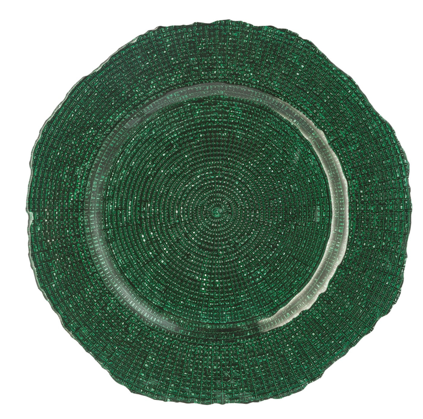 Aster - Sous-Assiette - Ø33 Cm - Vert Forêt/Argent
