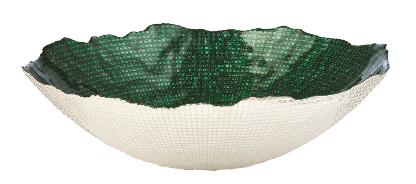 Aster - Centre De Table - Ø33 Cm - Vert Forêt/Argent