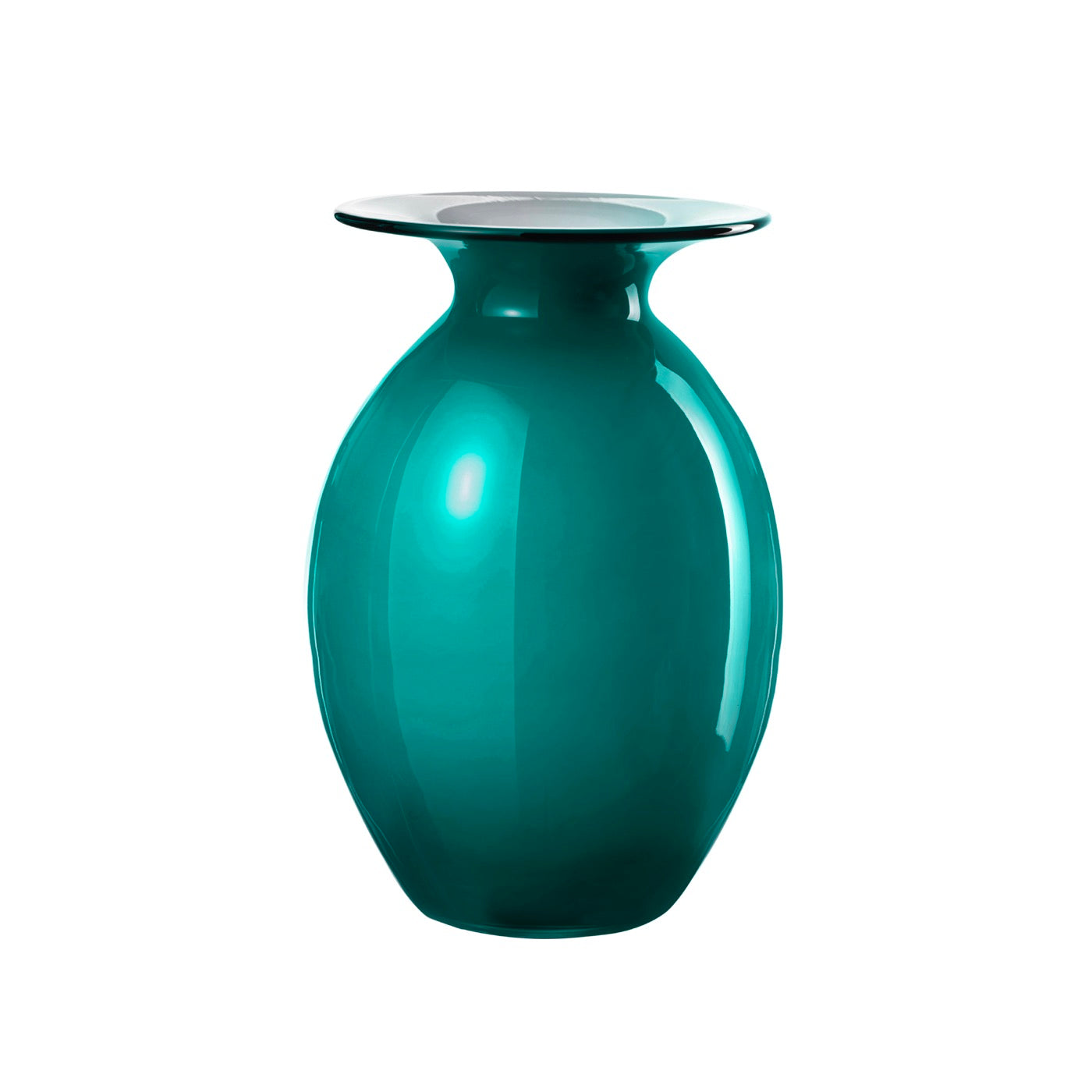 Bombetta - Vase - H29,5 Cm Ø20 Cm - Opale/Bleu Orion