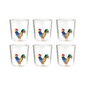 Pet Friends Cocoricó - Lot De 6 Verres Décorés - H9,3 Cm