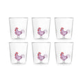 Pet Friends Madame Cocò - Lot De 6 Verres Décorés - H9,3 Cm