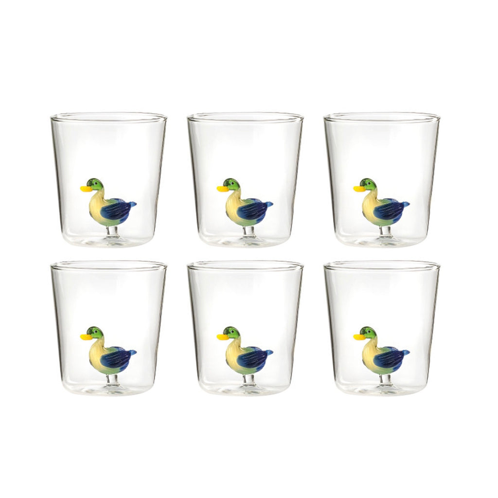 Pet Friends Quaquak - Lot De 6 Verres Décorés - H9,3 Cm
