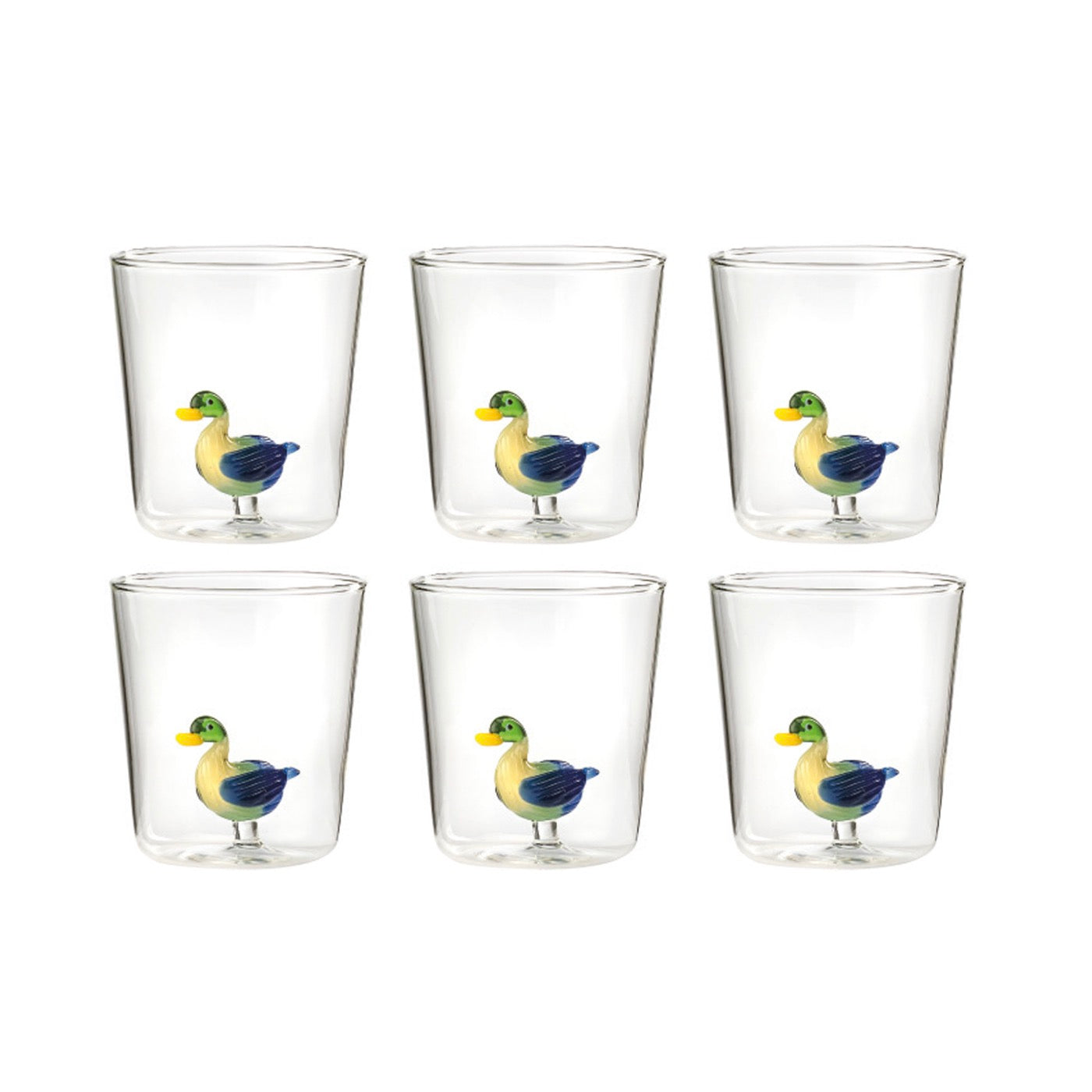 Pet Friends Quaquak - Lot De 6 Verres Décorés - H9,3 Cm
