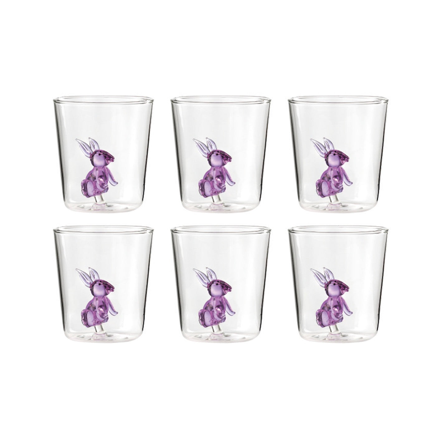 Pet Friends Bunbun - Lot De 6 Verres Décorés - H9,3 Cm