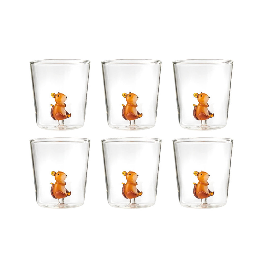 Pet Friends Cioppi - Lot De 6 Verres Décorés - H9,3 Cm