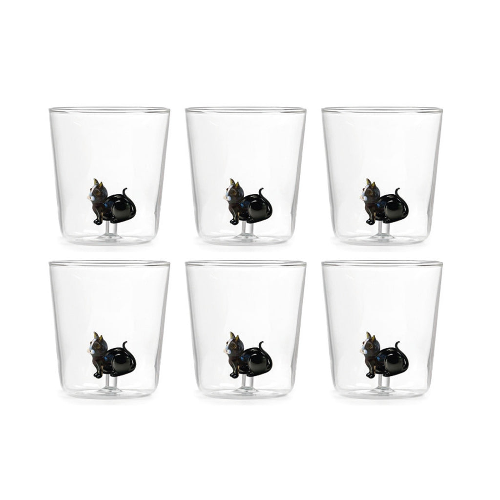 Pet Friends Mimi - Lot De 6 Verres Décorés - H9,3 Cm