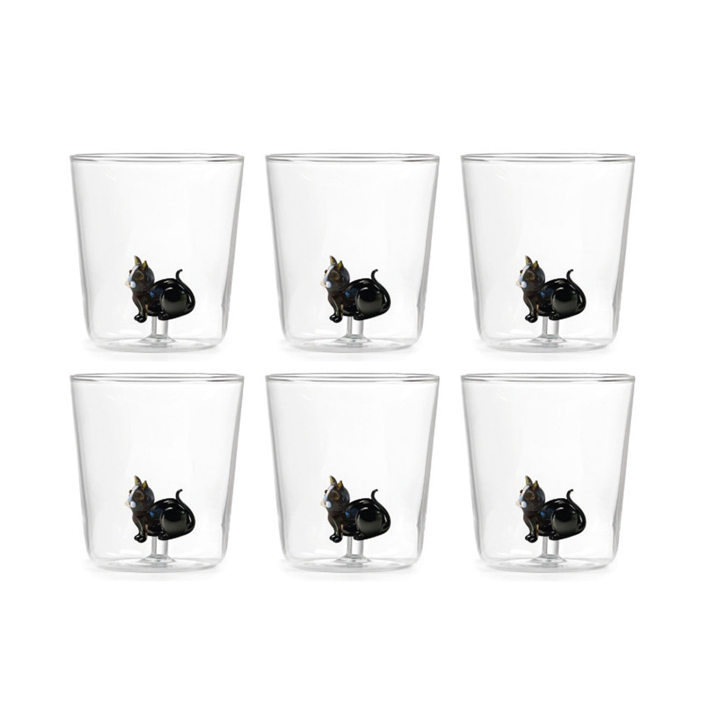 Pet Friends Mimi - Lot De 6 Verres Décorés - H9,3 Cm
