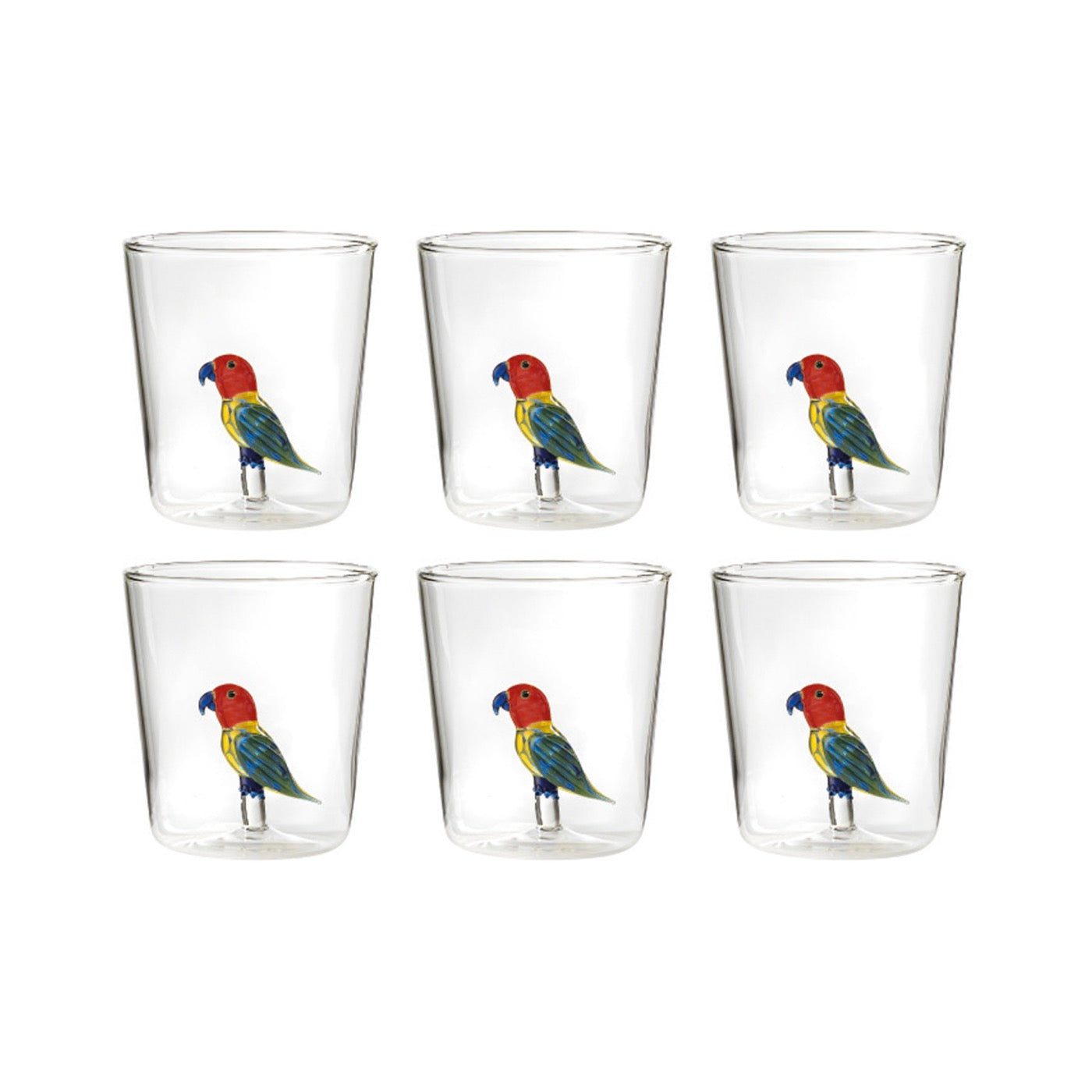 Savana Family Rio - Lot De 6 Verres Décorés - H9,3 Cm