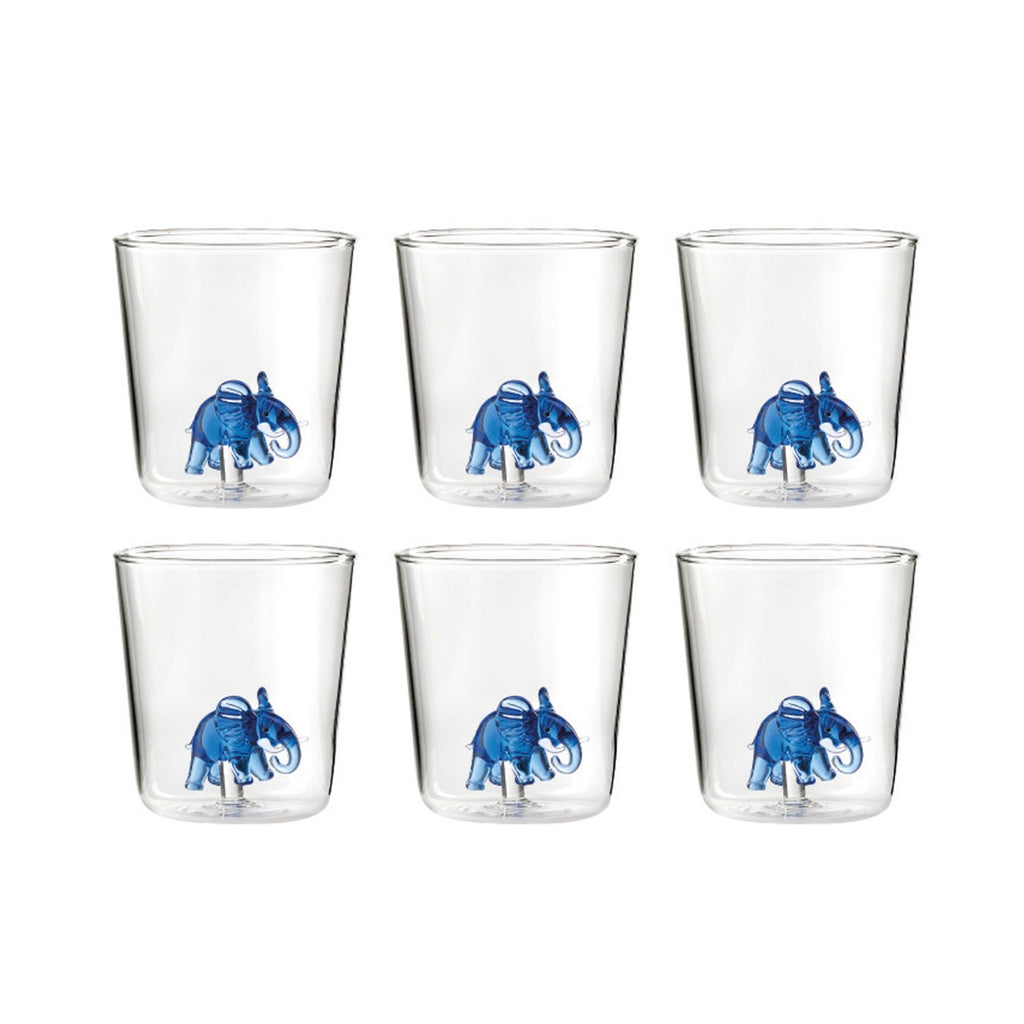 Savana Family Monsieur Savane - Lot De 6 Verres Décorés - H9,3 Cm