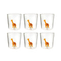 Savana Family Madame Savane - Lot De 6 Verres Décorés - H9,3 Cm