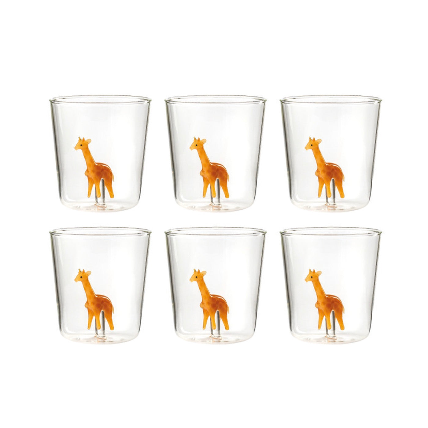 Savana Family Madame Savane - Lot De 6 Verres Décorés - H9,3 Cm