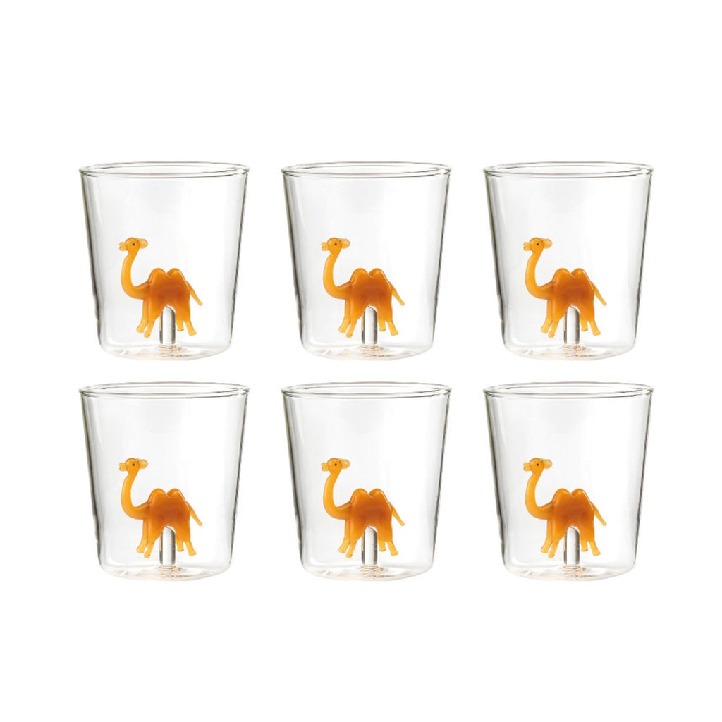 Savana Family Cammi - Lot De 6 Verres Décorés - H9,3 Cm
