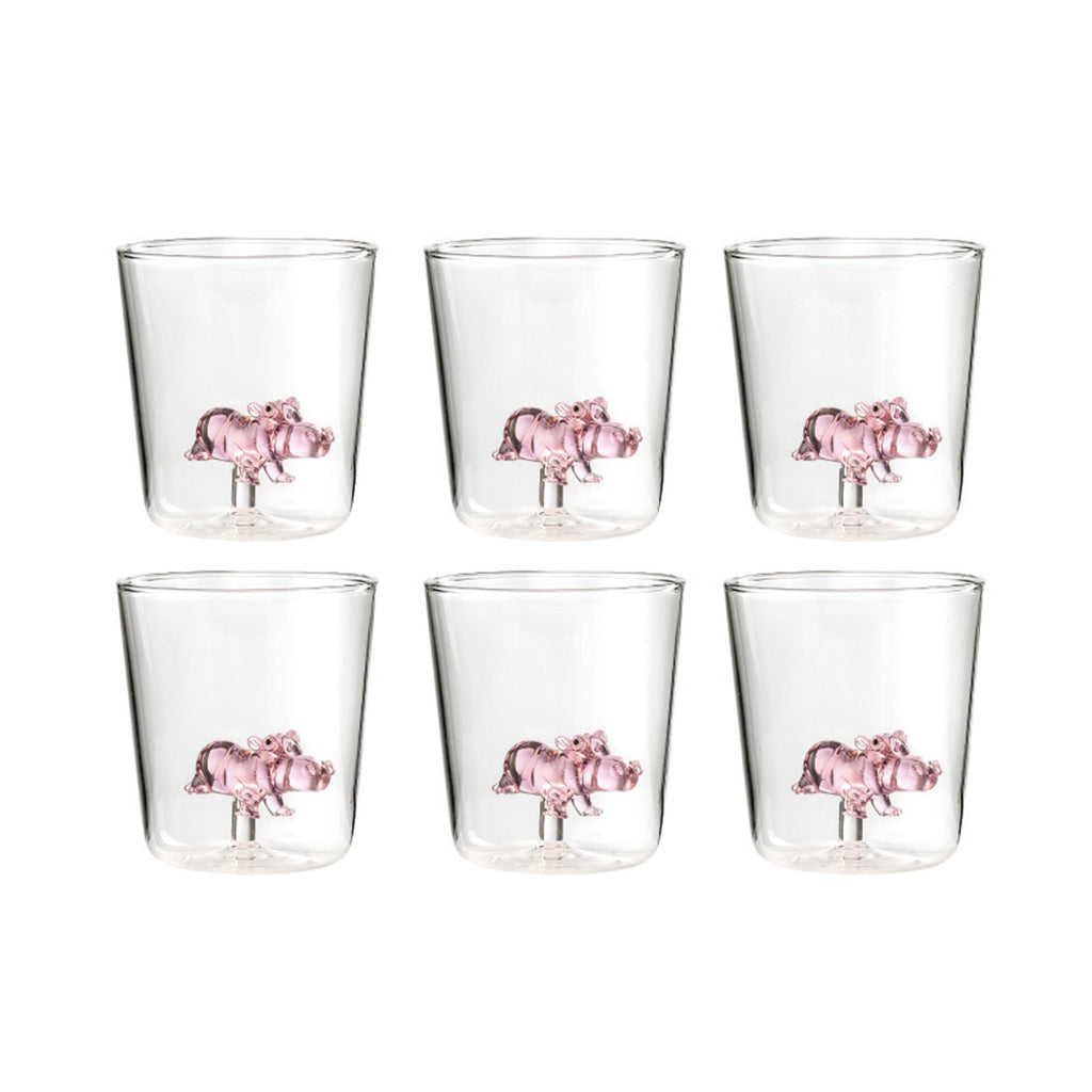Savana Family Dodù - Lot De 6 Verres Décorés - H9,3 Cm