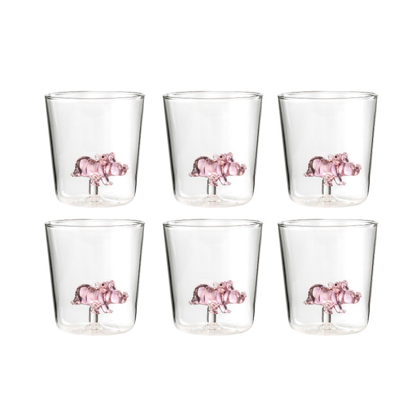 Savana Family Dodù - Lot De 6 Verres Décorés - H9,3 Cm