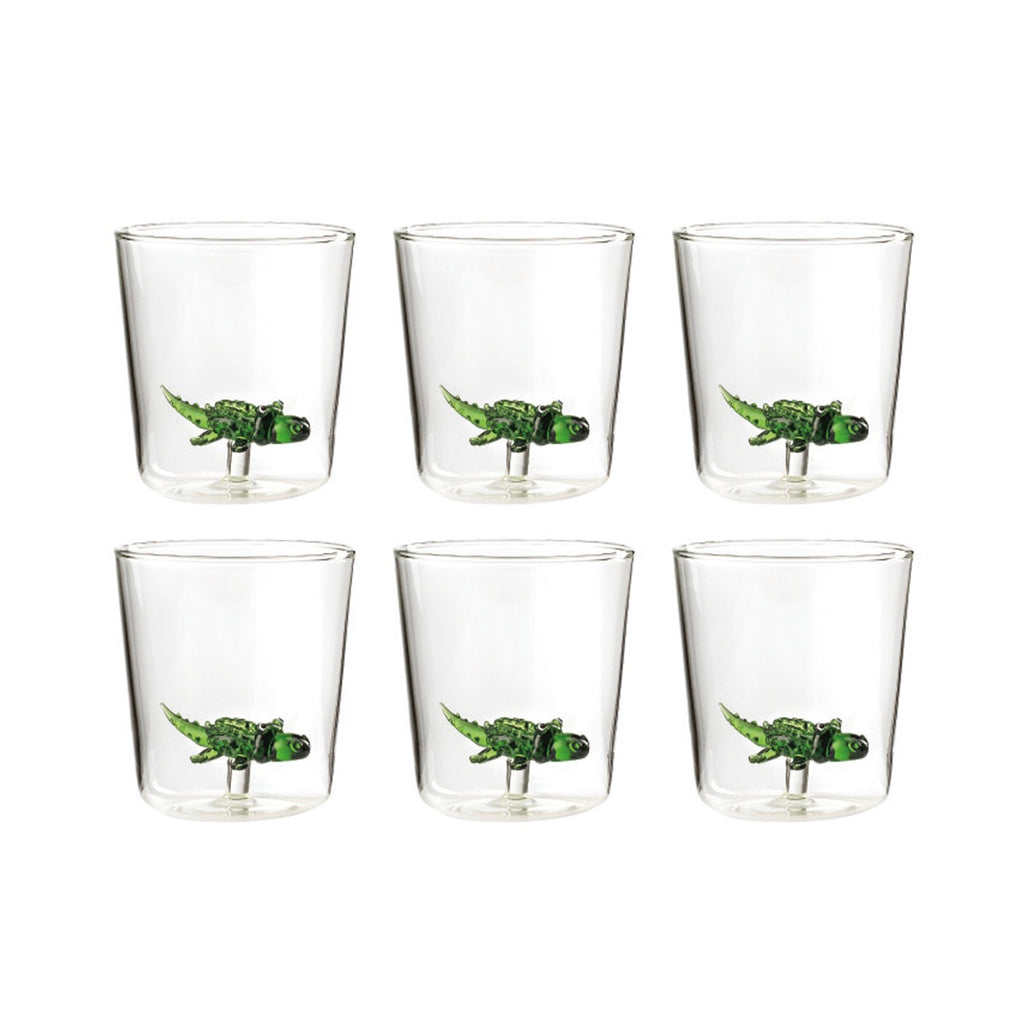 Savana Family Crocó - Lot De 6 Verres Décorés - H9,3 Cm
