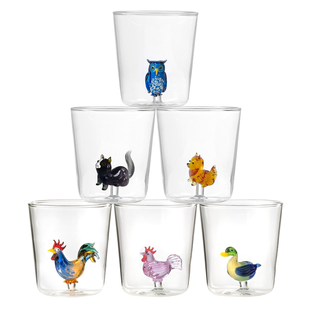 Pet Friends Mix 1 - Lot De 6 Verres Décorés