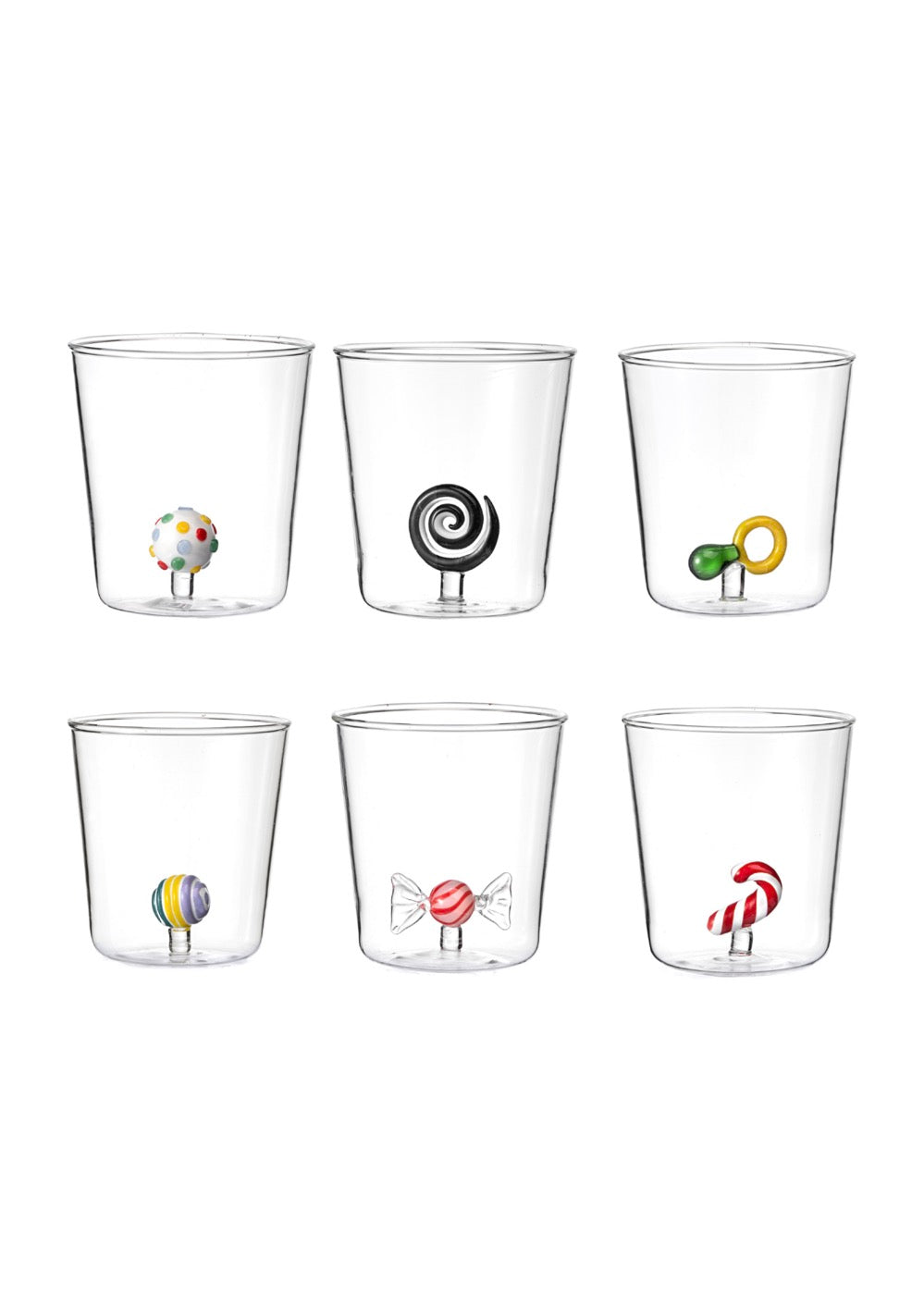 Candies Mix 1 - Lot De 6 Verres Décorés