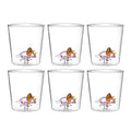 Dinos Triceratops - Lot De 6 Verres Décorés - H9,3 Cm