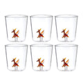 Dinos Ptérodactyle - Lot De 6 Verres Décorés - H9,3 Cm