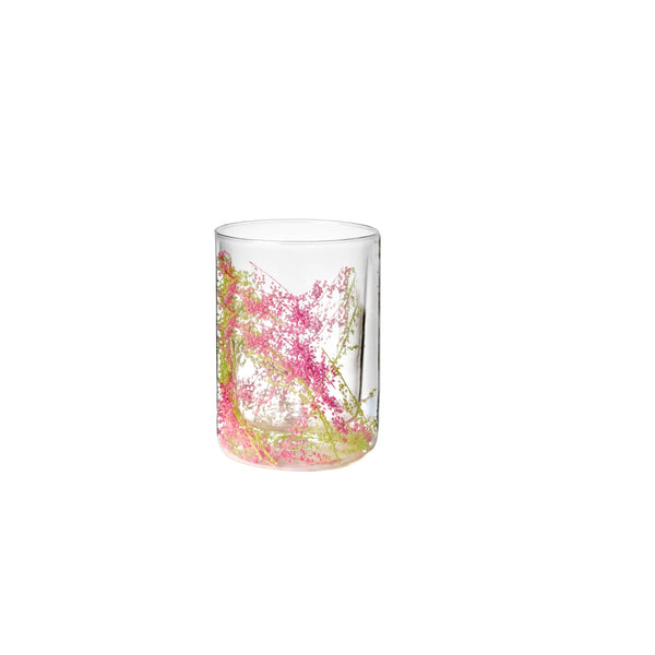 Flovers Twigs - Set of 6 Glasses - Green/Pink